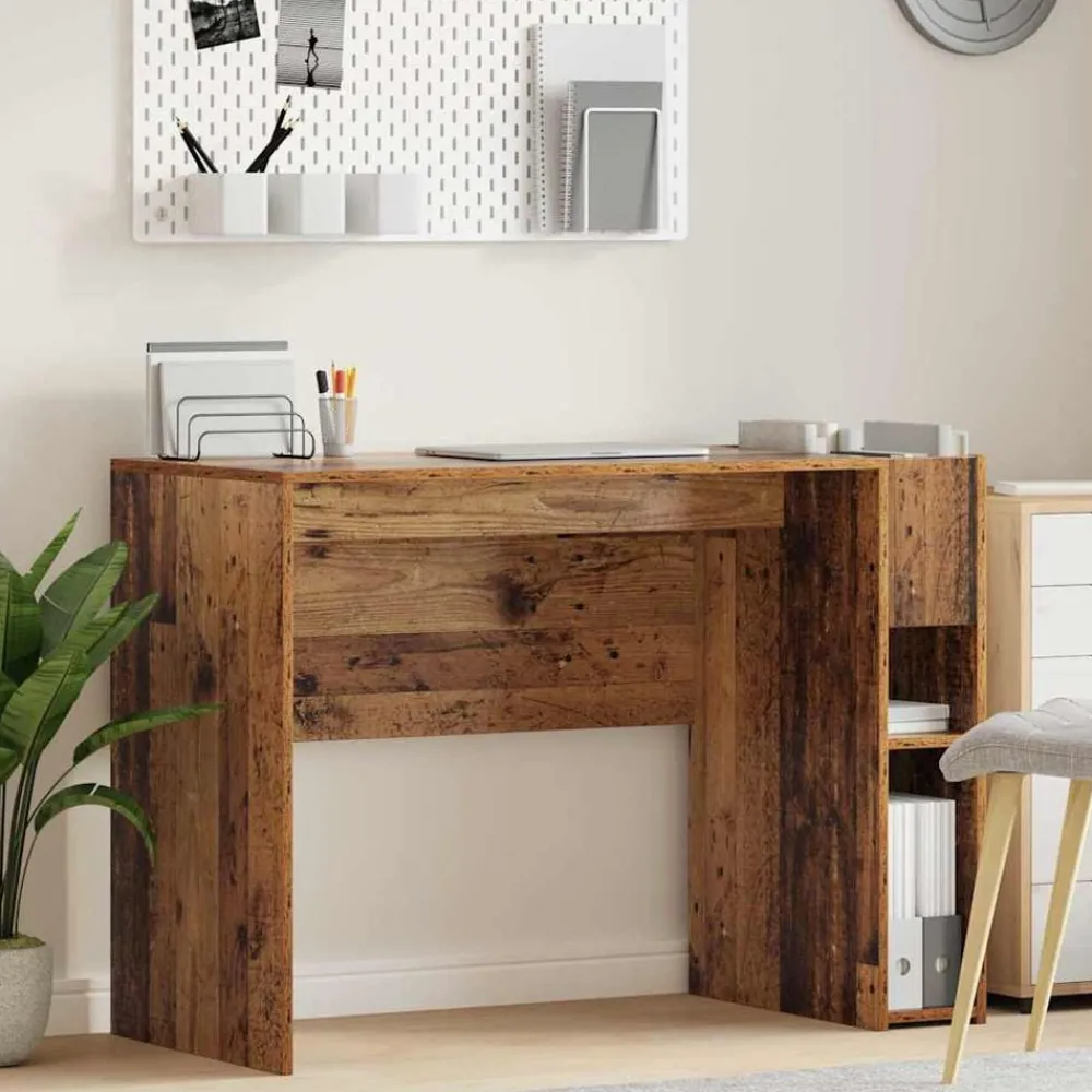 Meubles De Bureau-vidaXL Bureau 109 x 50 x 78 cm Bois d'ingénierie Bois ancien