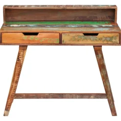 vidaXL Bureau Bois de récupération massif