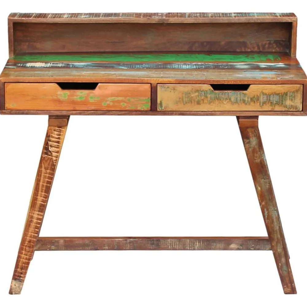 vidaXL Bureau Bois de récupération massif
