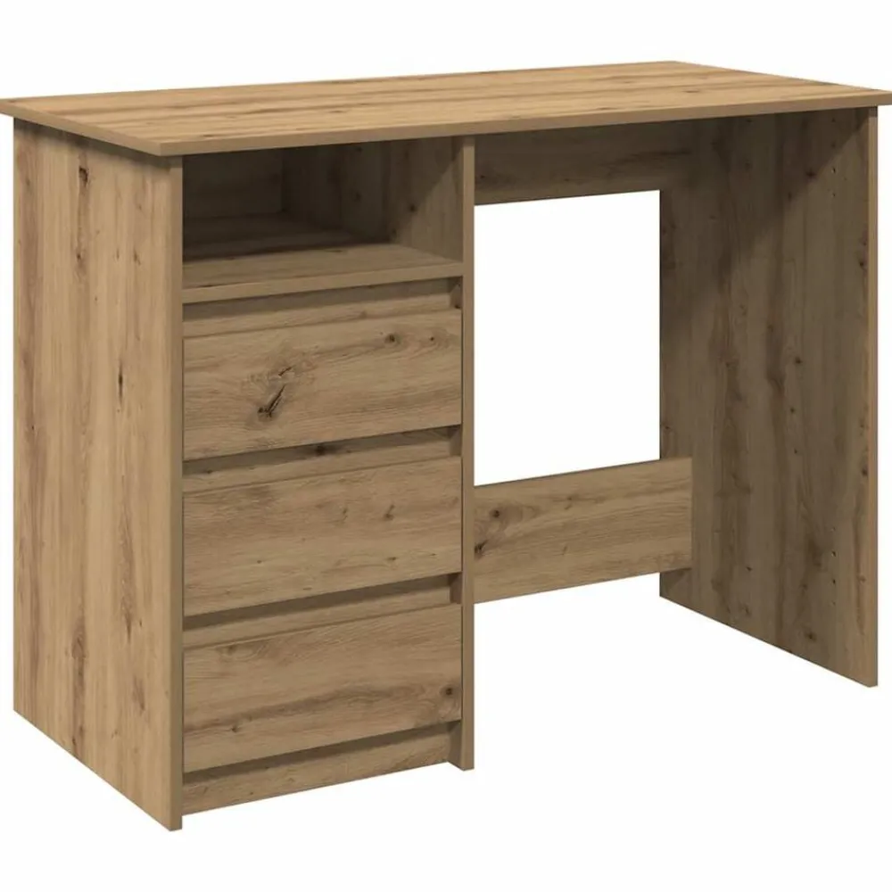 Meubles De Bureau-vidaXL Bureau chêne artisanal 102x50x75 cm bois d'ingénierie chêne artisanal