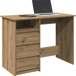 Meubles De Bureau-vidaXL Bureau chêne artisanal 102x50x75 cm bois d'ingénierie ch&ecirc;ne artisanal