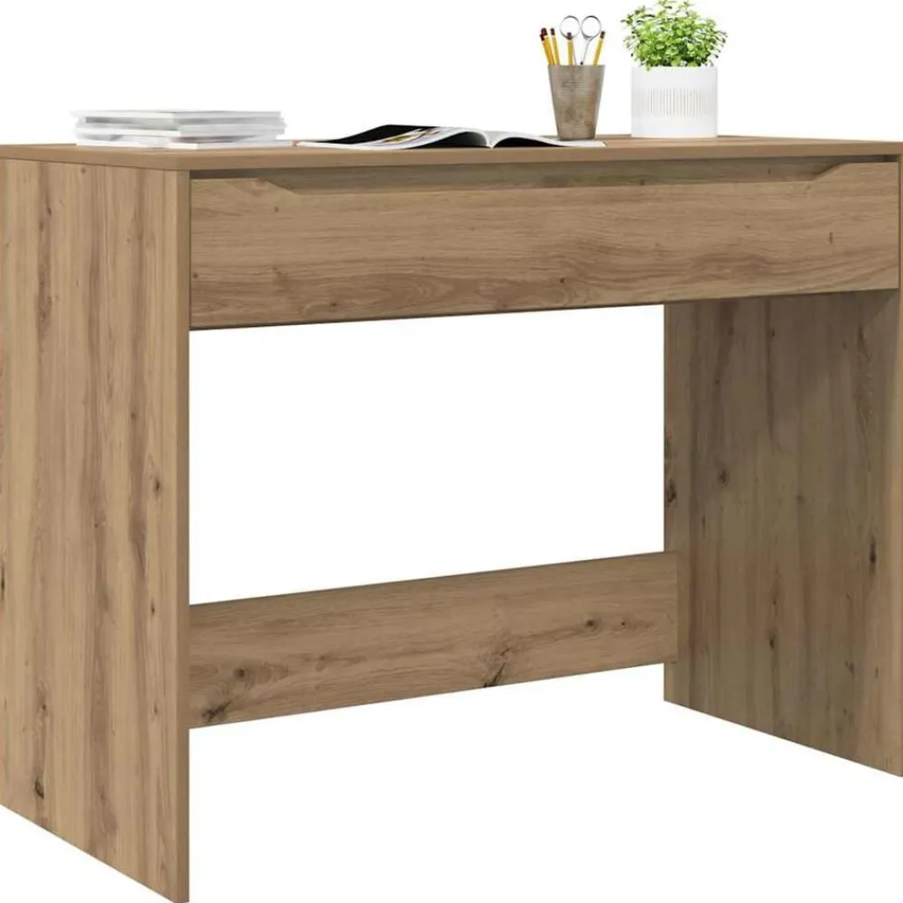 vidaXL Bureau Chêne Artisanal 100 x 50 x 78 cm Bois d’ingénierie