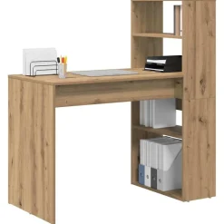 vidaXL Bureau Chêne artisanal 113 x 54 x 120 cm Bois d'ingénierie