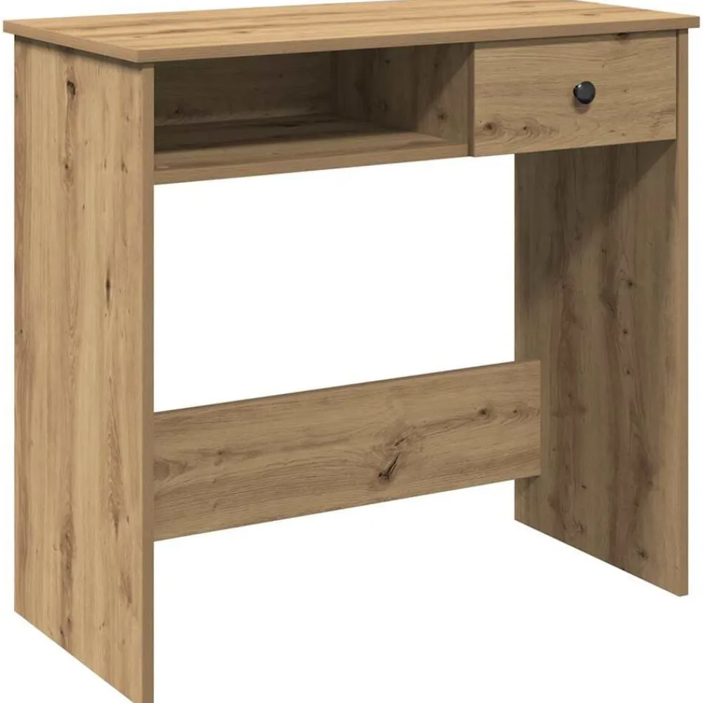 vidaXL Bureau chêne artisanal 80x40x75 cm bois d'ingénierie