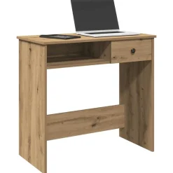 vidaXL Bureau chêne artisanal 80x40x75 cm bois d'ingénierie