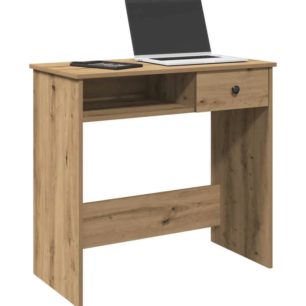 vidaXL Bureau chêne artisanal 80x40x75 cm bois d'ingénierie