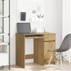 Meubles De Bureau-vidaXL Bureau chêne artisanal 86x49x76 cm bois d'ingénierie ch&ecirc;ne artisanal