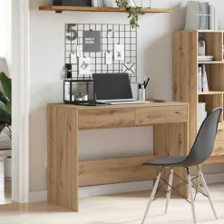 vidaXL Bureau chêne artisanal 101x50x76,5 cm bois d'ingénierie