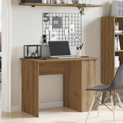 vidaXL Bureau chêne artisanal 100x55x75 cm bois d'ingénierie