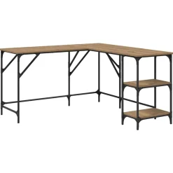 Meubles De Bureau|Tables-vidaXL Bureau Chêne artisanal 139 x 139 x 75 cm Bois d'ingénierie ch&ecirc;ne artisanal