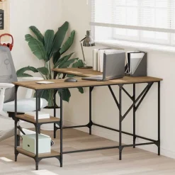 Meubles De Bureau|Tables-vidaXL Bureau Chêne artisanal 139 x 139 x 75 cm Bois d'ingénierie ch&ecirc;ne artisanal