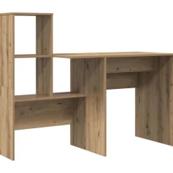 Meubles De Bureau-vidaXL Bureau Chêne artisanal 131,5 x 50 x 106,5 cm Bois d'ingénierie ch&ecirc;ne artisanal