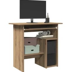 vidaXL Bureau chêne artisanal 80x45x74 cm bois d'ingénierie
