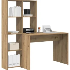 Meubles De Bureau-vidaXL Bureau Chêne artisanal 138,5 x 55 x 143 cm Bois d'ingénierie ch&ecirc;ne artisanal