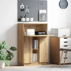 vidaXL Bureau Chêne artisanal 71.5 x 31.5 x 106.5 cm Bois d'ingénierie