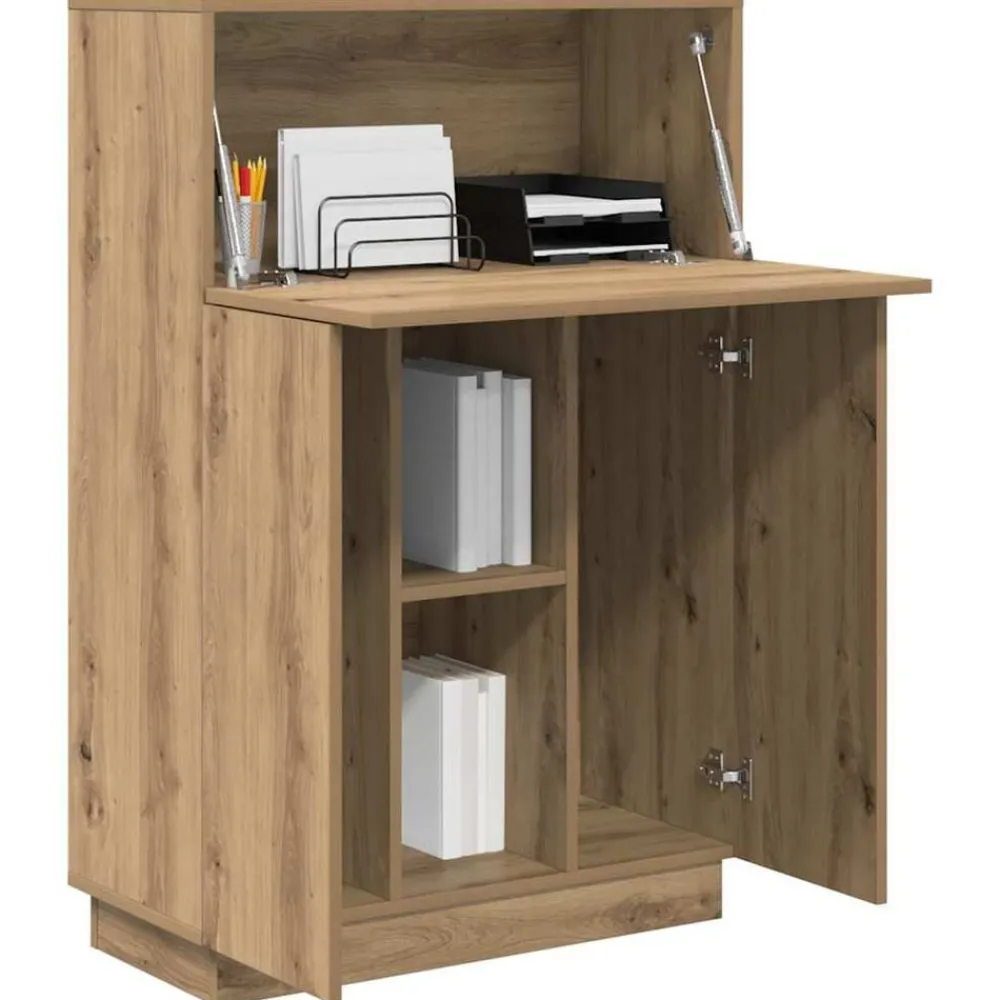 vidaXL Bureau Chêne artisanal 71.5 x 31.5 x 106.5 cm Bois d'ingénierie