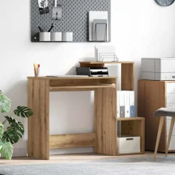 vidaXL Bureau Chêne artisanal 106 x 41 x 88.5 cm Bois d'ingénierie