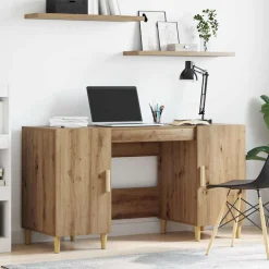 Meubles De Bureau-vidaXL Bureau Chêne artisanal 140 x 50 x 75 cm Bois d'ingénierie ch&ecirc;ne artisanal