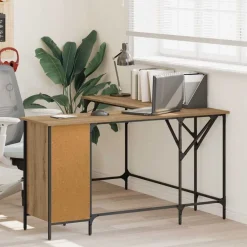 Meubles De Bureau|Tables-vidaXL Bureau Chêne artisanal 141 x 141 x 75 cm Bois d'ingénierie ch&ecirc;ne artisanal