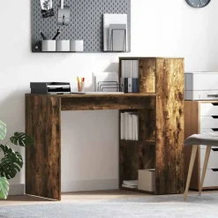 Meubles De Bureau-vidaXL Bureau Chêne fumé 108 x 55 x 103.5 cm Bois d'ingénierie Ch&ecirc;ne fumé