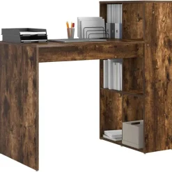 Meubles De Bureau-vidaXL Bureau Chêne fumé 108 x 55 x 103.5 cm Bois d'ingénierie Chêne fumé