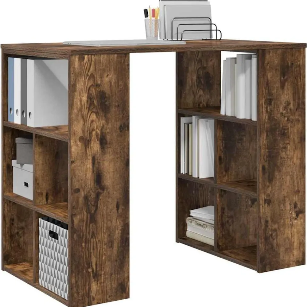 Meubles De Bureau-vidaXL Bureau Chêne fumé 90 x 50 x 75 cm Bois d'ingénierie Chêne fumé