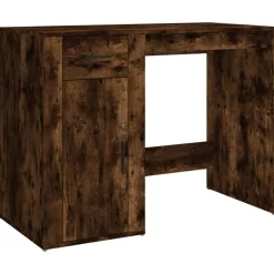 vidaXL Bureau Chêne fumé 100x49x75 cm Bois d'ingénierie