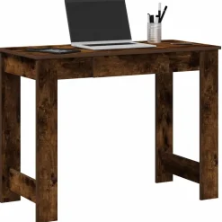 Meubles De Bureau-vidaXL Bureau chêne fumé 100x45x75 cm bois d'ingénierie Ch&ecirc;ne fumé