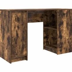 Meubles De Bureau-vidaXL Bureau chêne fumé 120x42x76 cm bois d'ingénierie Ch&ecirc;ne fumé