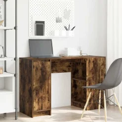 Meubles De Bureau-vidaXL Bureau chêne fumé 120x42x76 cm bois d'ingénierie Ch&ecirc;ne fumé