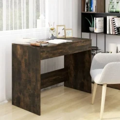 vidaXL Bureau Chêne fumé 101x50x76,5 cm Aggloméré