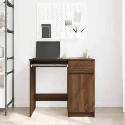 vidaXL Bureau chêne marron 86x49x76 cm bois d'ingénierie
