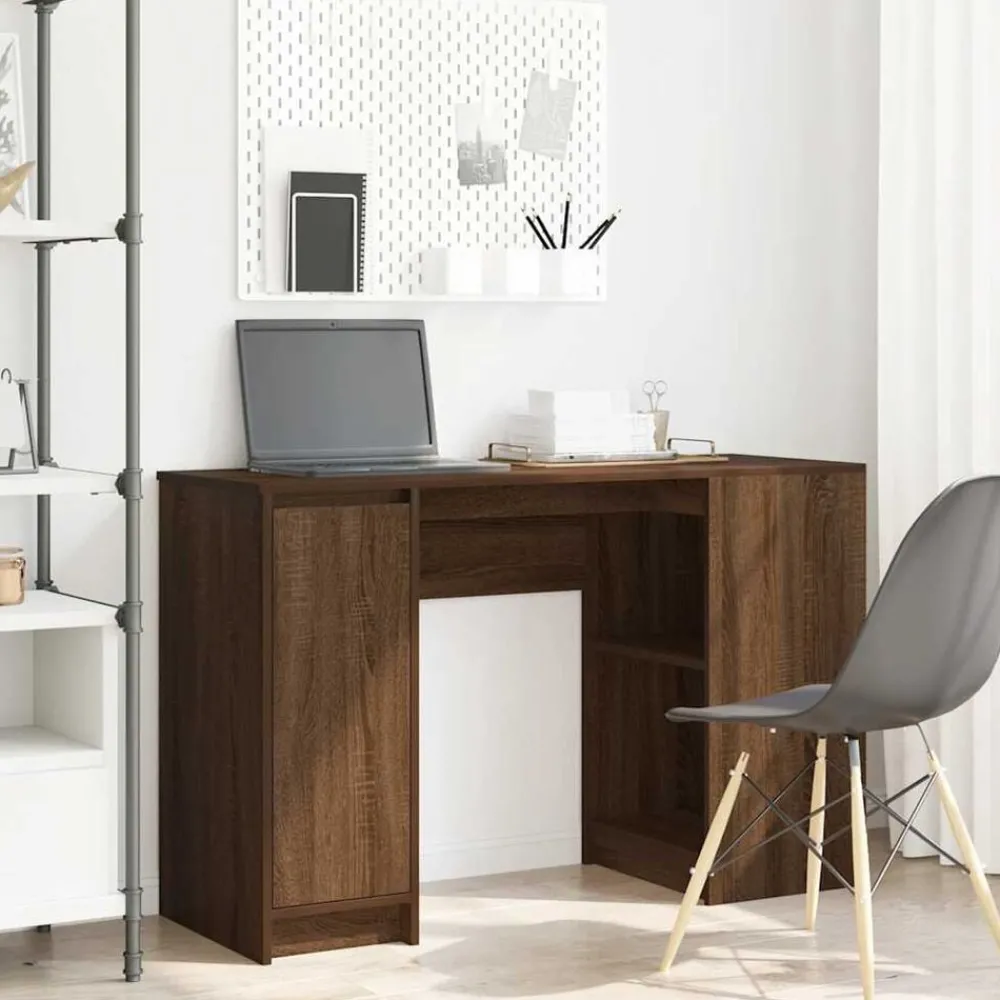 Meubles De Bureau-vidaXL Bureau chêne marron 120x42x76 cm bois d'ingénierie Chêne marron