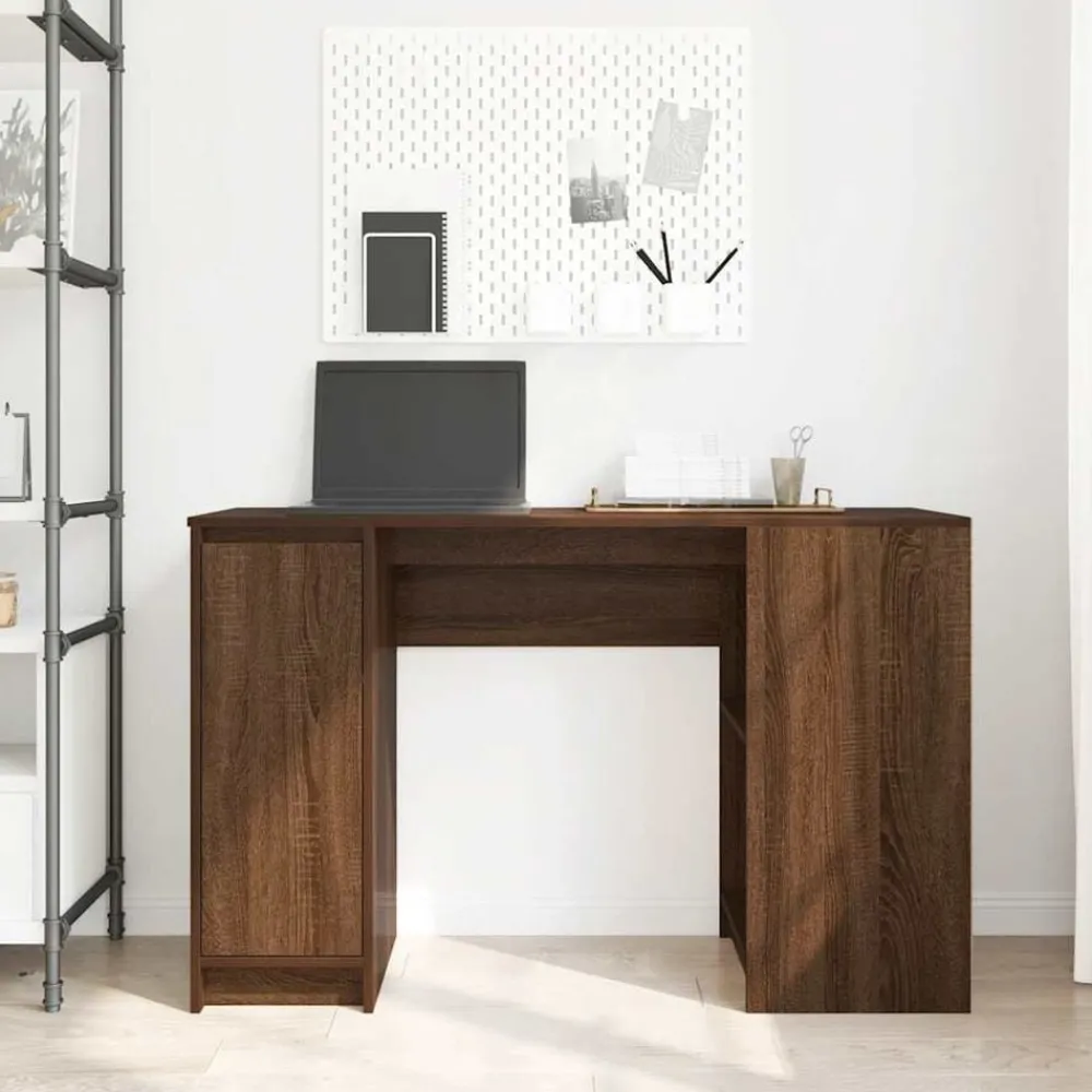 Meubles De Bureau-vidaXL Bureau chêne marron 120x42x76 cm bois d'ingénierie Chêne marron