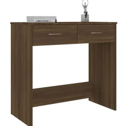 vidaXL Bureau chêne marron 80x40x75 cm bois d'ingénierie