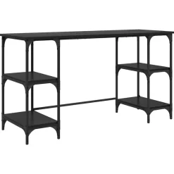 Meubles De Bureau-vidaXL Bureau Chêne noir 140 x 50 x 75 cm Bois d'ingénierie Chêne noir