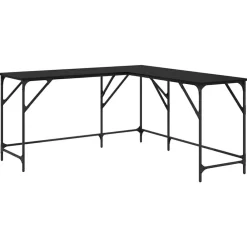Meubles De Bureau-vidaXL Bureau Chêne noir 149 x 149 x 75 cm Bois d'ingénierie Chêne noir