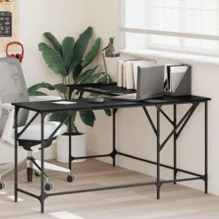 Meubles De Bureau-vidaXL Bureau Chêne noir 149 x 149 x 75 cm Bois d'ingénierie Ch&ecirc;ne noir