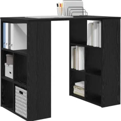 vidaXL Bureau Chêne noir 90 x 50 x 75 cm Bois d'ingénierie