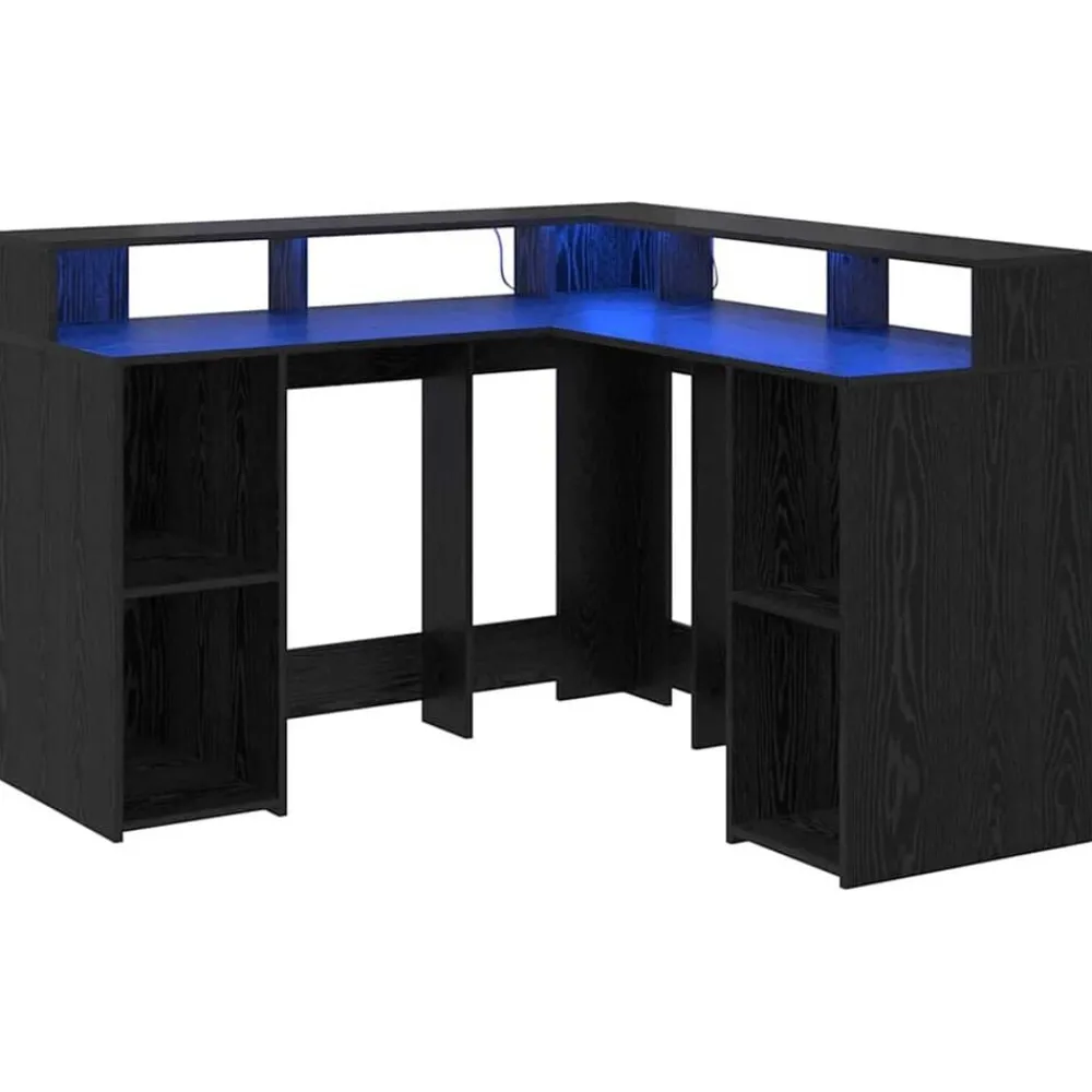 Meubles De Bureau-vidaXL Bureau Chêne noir 130 x 130 x 91 cm Bois d'ingénierie Chêne noir