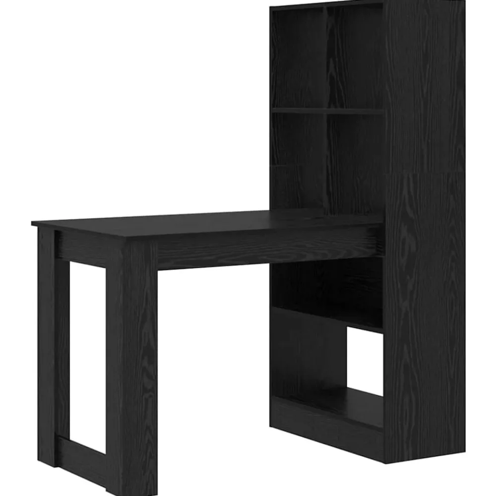 Meubles De Bureau-vidaXL Bureau Chêne noir 122 x 67 x 145 cm Bois d'ingénierie Chêne noir