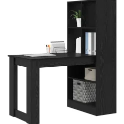 Meubles De Bureau-vidaXL Bureau Chêne noir 122 x 67 x 145 cm Bois d'ingénierie Chêne noir