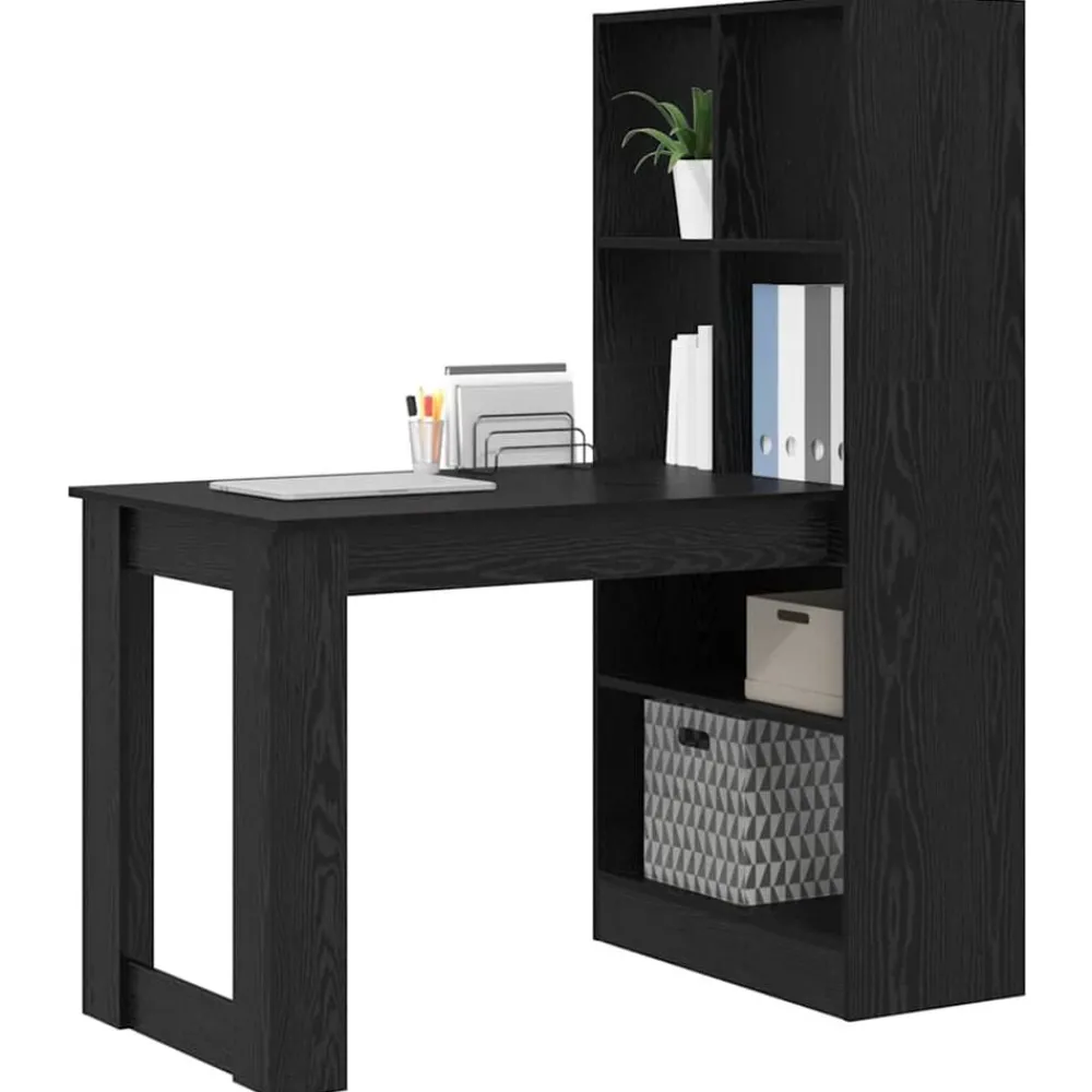 Meubles De Bureau-vidaXL Bureau Chêne noir 122 x 67 x 145 cm Bois d'ingénierie Chêne noir
