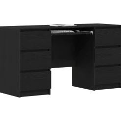 vidaXL Bureau Chêne noir 140 x 50 x 76 cm Bois d'ingénierie