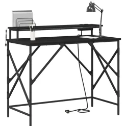 Meubles De Bureau-vidaXL Bureau Chêne noir 100 x 50 x 86,5 cm Bois d'ingénierie Chêne noir