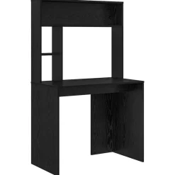 vidaXL Bureau Chêne noir 91 x 50 x 149 cm Bois d'ingénierie