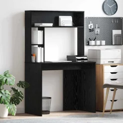 vidaXL Bureau Chêne noir 91 x 50 x 149 cm Bois d'ingénierie