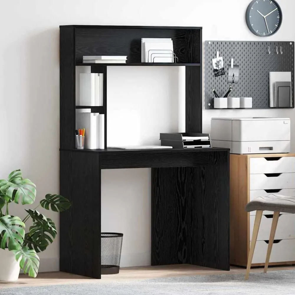 vidaXL Bureau Chêne noir 91 x 50 x 149 cm Bois d'ingénierie