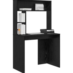vidaXL Bureau Chêne noir 91 x 50 x 149 cm Bois d'ingénierie
