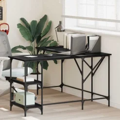 Meubles De Bureau-vidaXL Bureau Chêne noir 139 x 139 x 75 cm Bois d'ingénierie Ch&ecirc;ne noir